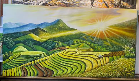 Tranh Sơn Dầu Ruộng Bậc Thang Xu Hướng Trang Trí Mới