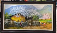 Tranh Sơn dầu phong cảnh Tây bắc kỳ vĩ thơ mộng
