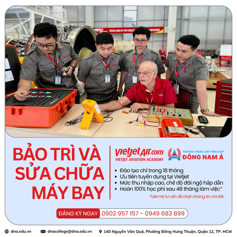 TUYỂN SINH NGÀNH BẢO TRÌ VÀ SỬA CHỮA MÁY BAY 2025