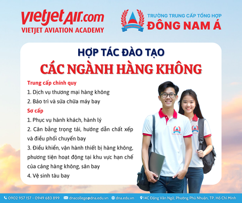Thông tin tuyển sinh các nghề thuộc lĩnh vực hàng không năm học 2025