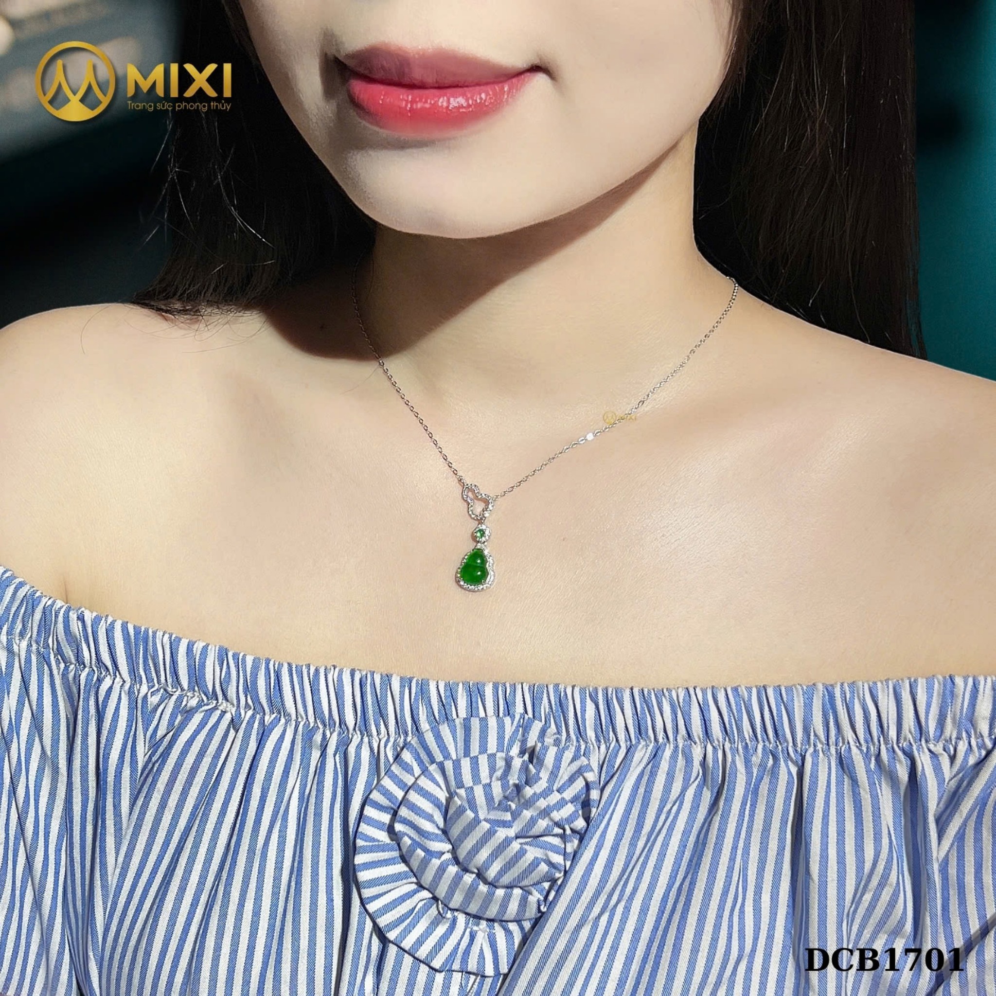 DÂY CHUYỀN BẠC S925 HỒ LÔ NGỌC JADE A SIÊU VIP – TINH HOA ĐỘC BẢN CHO GIỚI TINH HOA