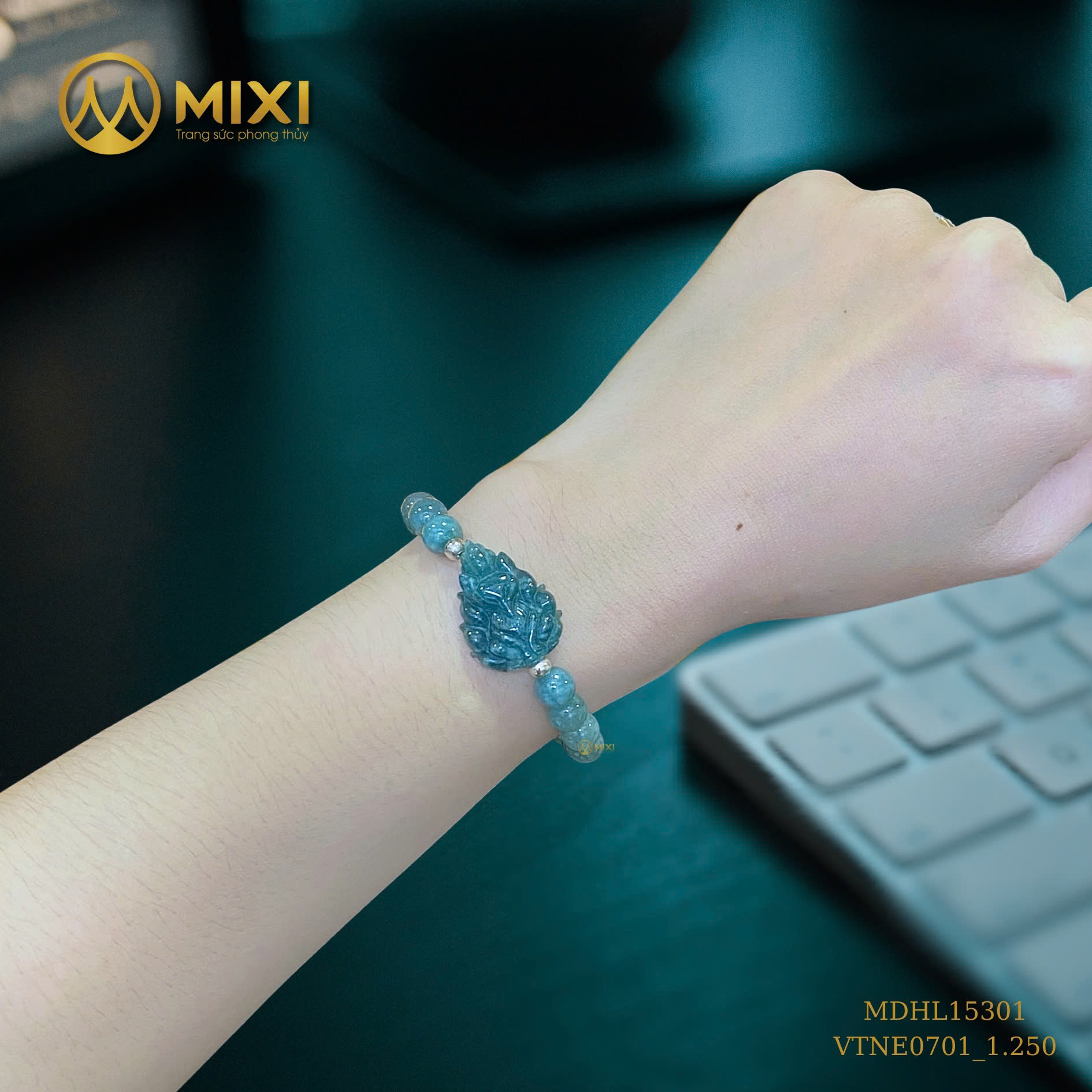 Vòng Tay Mix Hồ Ly Lam Ngọc – Vẻ Đẹp Quyến Rũ Ẩn Chứa Vượng Khí Tình Duyên Và Tài Lộc