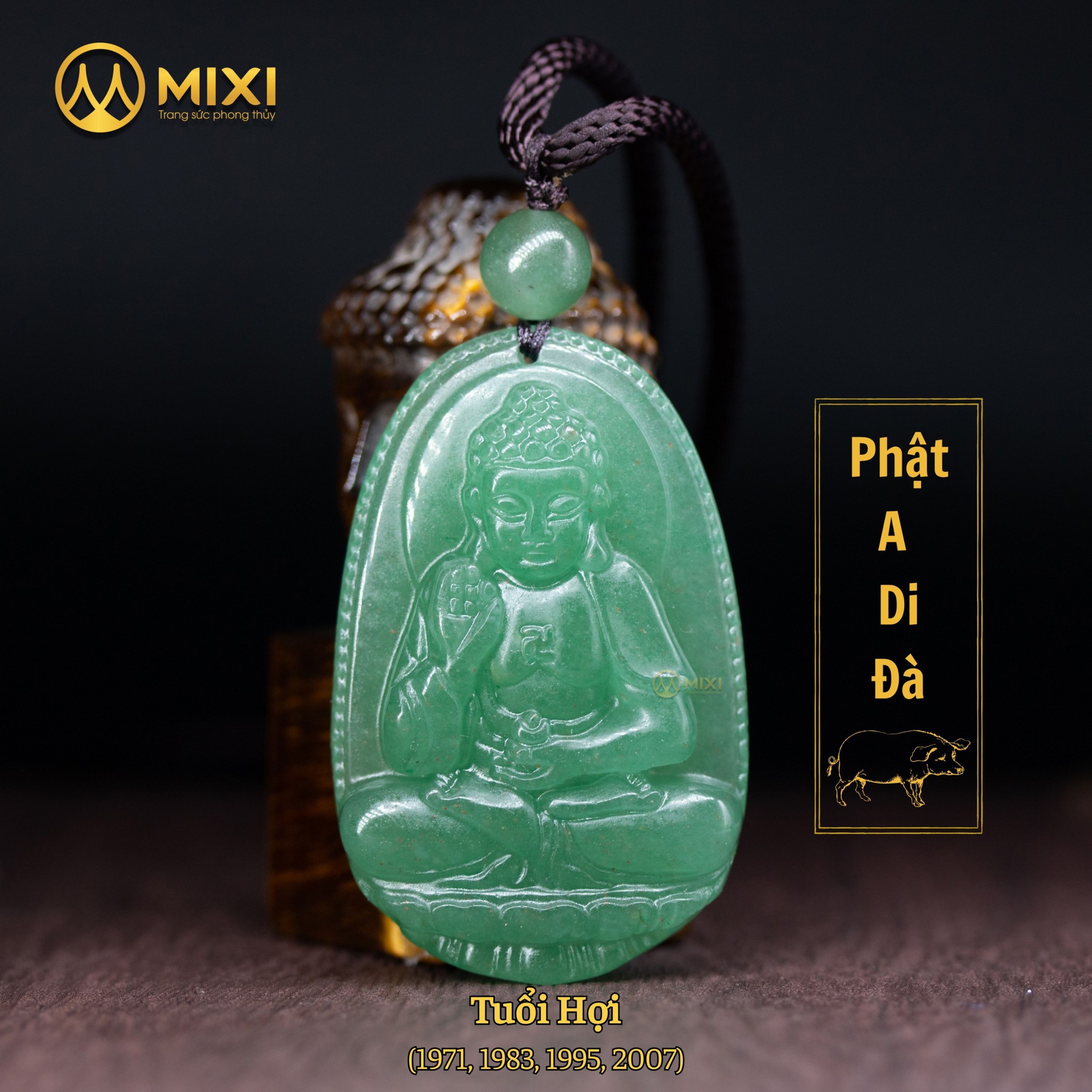 MẶT DÂY PHẬT BẢN MỆNH ĐÁ TỰ NHIÊN – MÓN QUÀ BÁO HIẾU CHA MẸ MÙA VU LAN