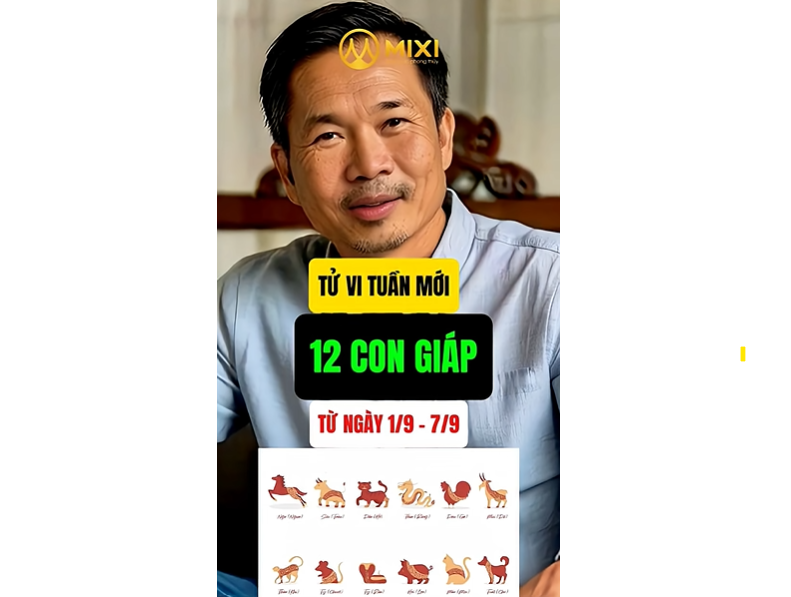TỬ VI TUẦN MỚI CỦA 12 CON GIÁP TỪ NGÀY 1/9 - 7/9
