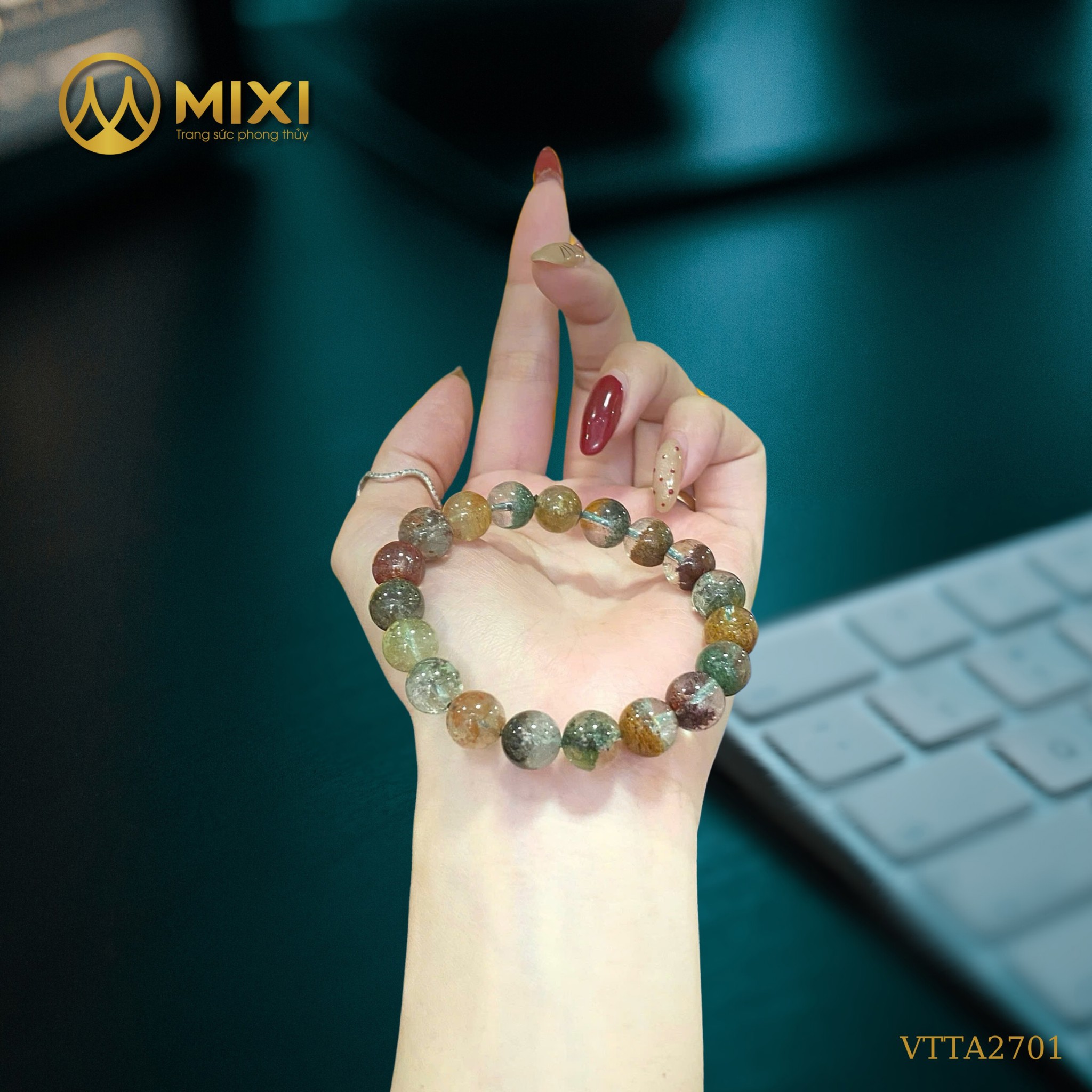 🌈 VÒNG TAY THẠCH ANH ƯU LINH ĐA SẮC – NĂNG LƯỢNG HÀI HÒA, CÂN BẰNG PHONG THỦY