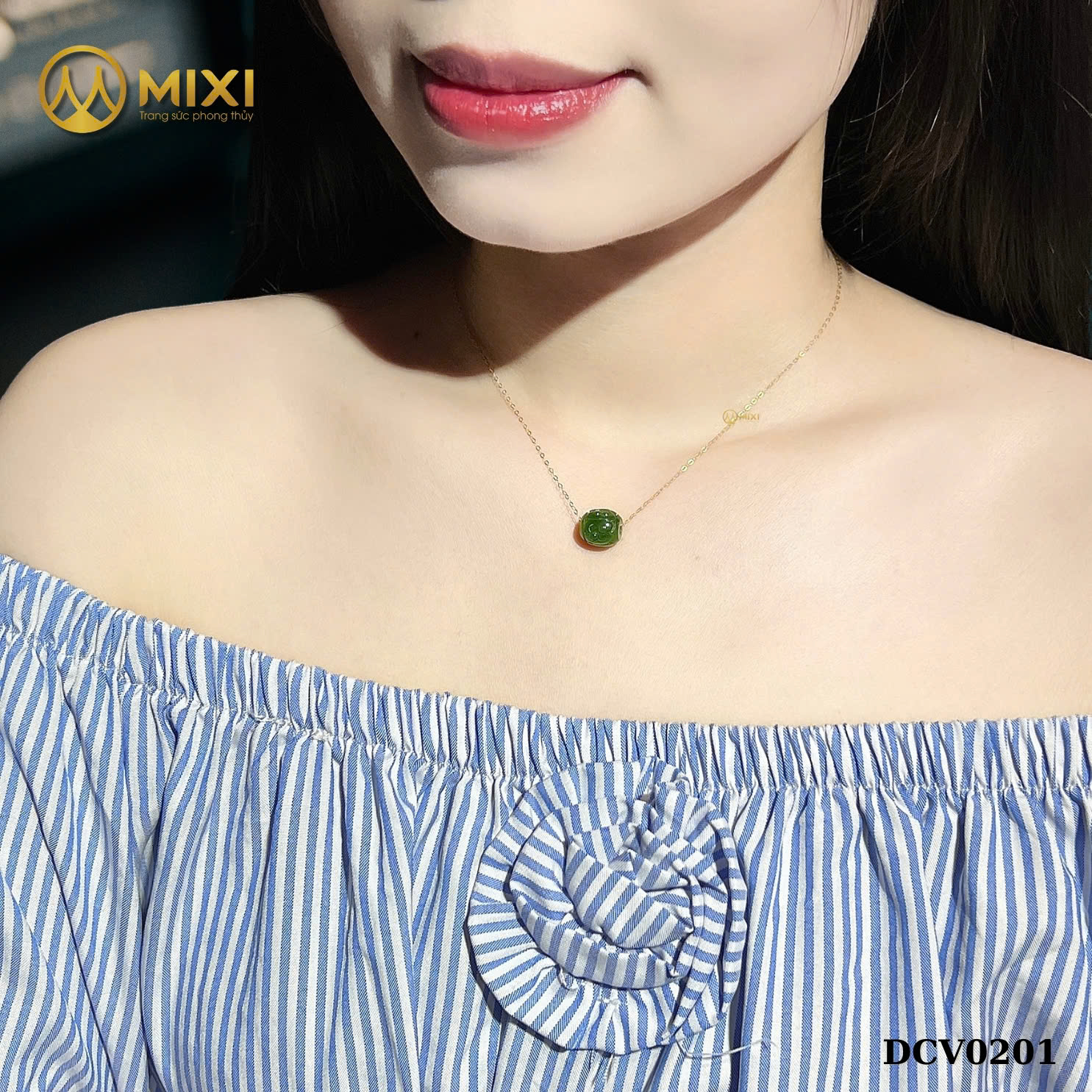 Dây Chuyền Vàng 18K Ngọc Bích Lu Thống – Trang Sức Phong Thủy Cao Cấp Mang Lại May Mắn Và Tài Lộc