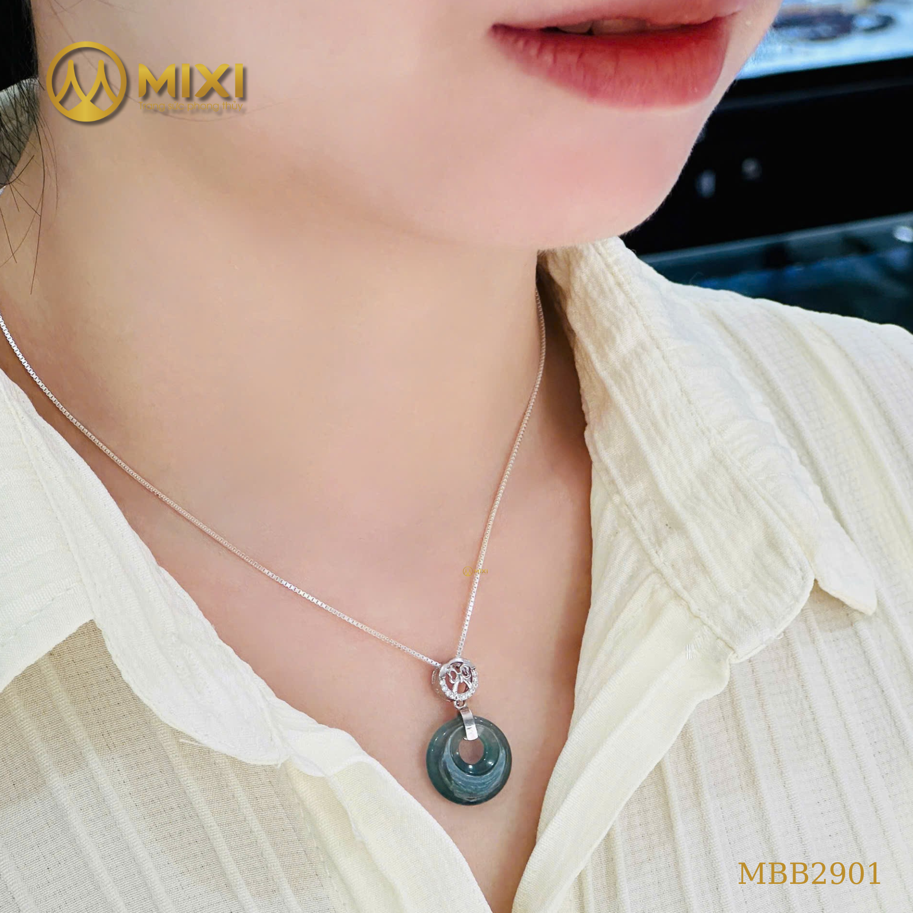 MẶT DÂY ĐỒNG ĐIẾU LAM NGỌC - KHÍ CHẤT THANH CAO, VẺ ĐẸP THANH KHIẾT VẸN TRÒN!!!