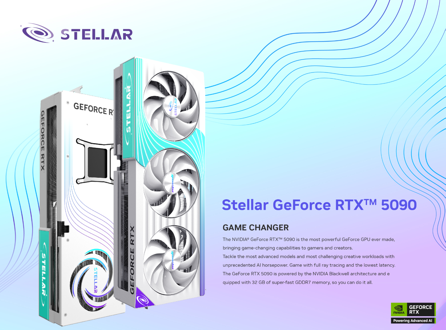 Manli Stellar GeForce RTX 5090 OC 32GB GDDR7/M-N509DSO/D732G-M3627