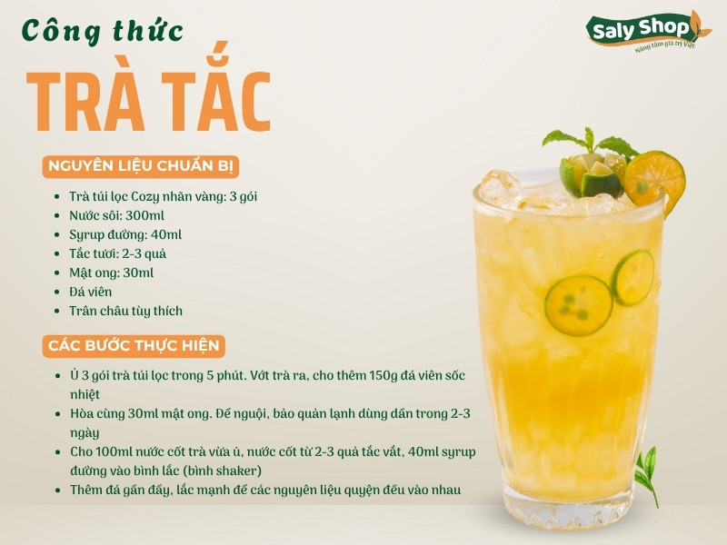 2 Công thức pha trà tắc ngon, chuẩn quán