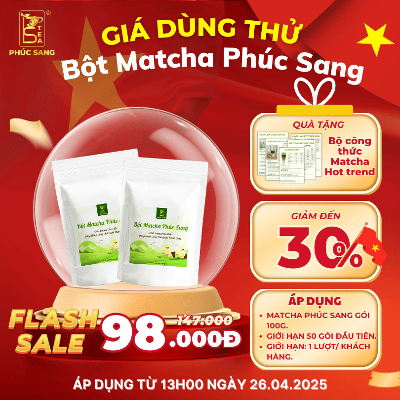 Ưu Đãi Cực Hiếm Dịp Lễ 30/4 – 1/5: Matcha Dùng Thử Chỉ 98K/Gói!
