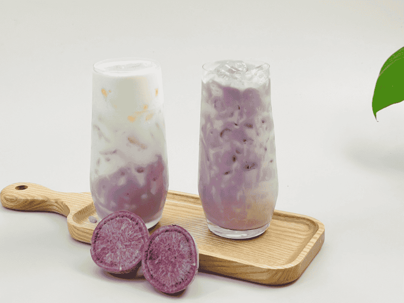 Cách làm Latte khoai môn sữa dừa ngon, béo ngậy