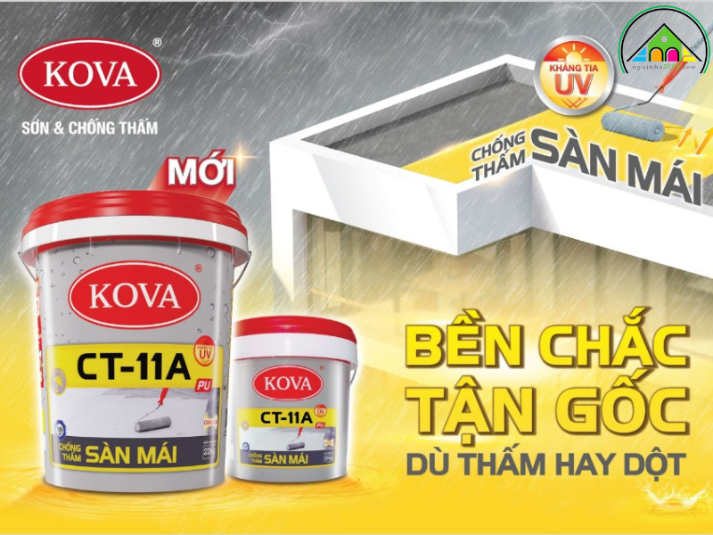 KOVA CT-11A PU SÀN MÁI – BƯỚC TIẾN MỚI TRONG GIẢI PHÁP CHỐNG THẤM MÁI NHÀ