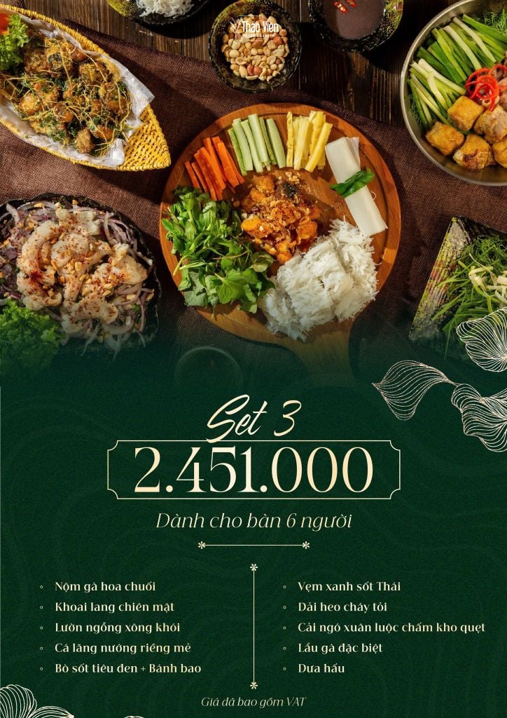 menu Thao viên set 3