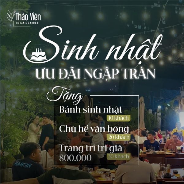 Không gian tổ chức sinh nhật ngoài trời