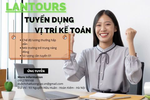 Lantours tuyển dụng vị trí kế toán