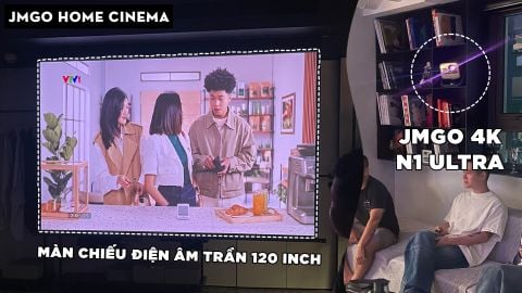 HOME CINEMA VỚI JMGO N1 ULTRA VÀ MÀN CHIẾU ÂM TRẦN