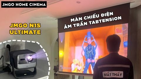 HOME CINEMA VỚI JMGO N1S ULTIMATE VÀ MÀN CHIẾU TABTENSION ÂM TRẦN