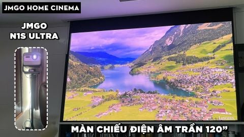 HOME CINEMA VỚI JMGO N1S ULTRA VÀ MÀN CHIẾU ĐIỆN ÂM TRẦN