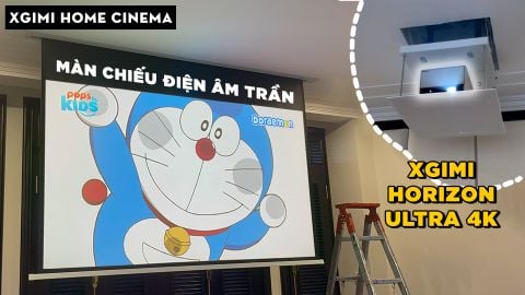 HOME CINEMA VỚI XGIMI HORIZON ULTRA KÈM COMBO MÀN VÀ GIÁ TREO ÂM TRẦN