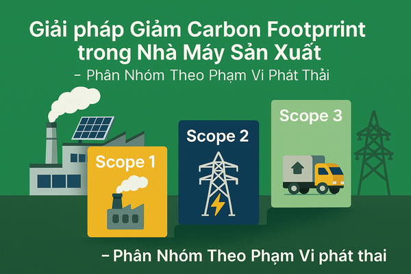 Giải pháp Giảm Carbon Footprint trong Nhà Máy Sản Xuất – Phân Nhóm Theo Phạm Vi Phát Thải