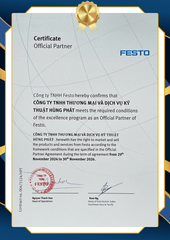 Chứng nhận Official Partner Festo - Dấu ấn uy tín của Hùng Phát trên thị trường