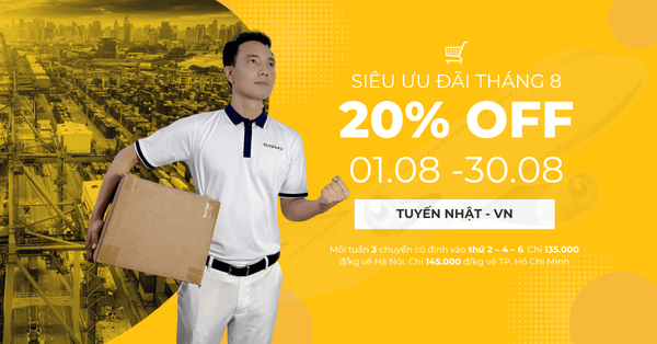 Siêu ưu đãi tháng 8: Gửi hàng Nhật – Việt giảm 20%!