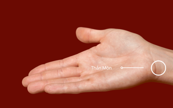Vị trí huyệt Thần Môn trên bàn tay