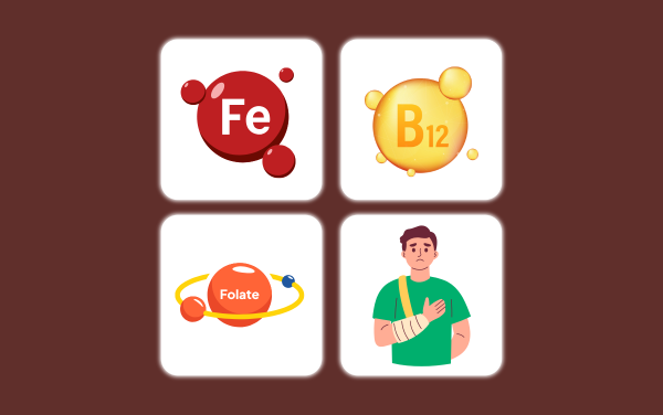 Có 4 tình trạng thiếu máu chính là thiếu sắt, vitamin B12, folate và bị mất máu