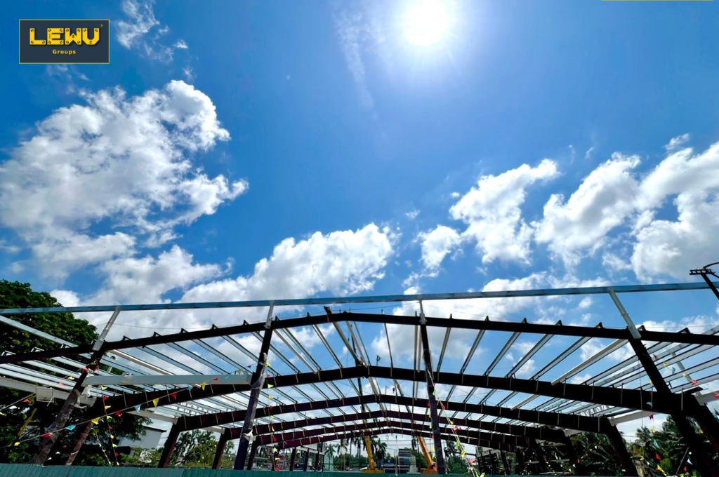 LEWU hoàn thiện khung thép tại GO Củ Chi