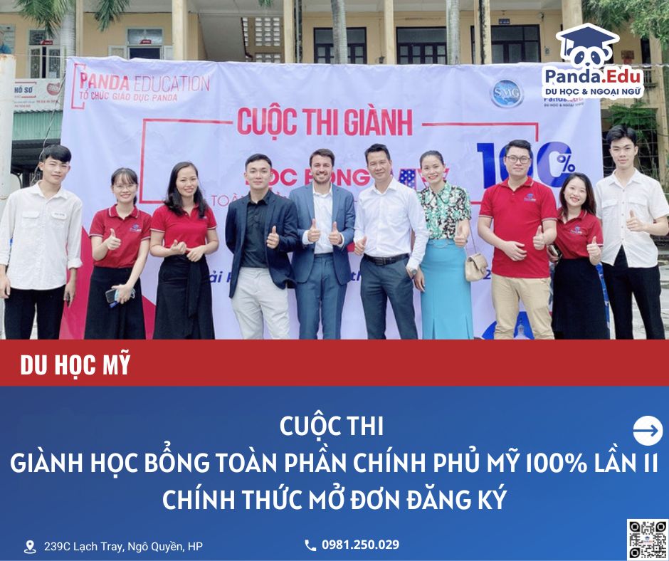 Cuộc thi giành Học bổng toàn phần Chính phủ Mỹ - lần thứ 11