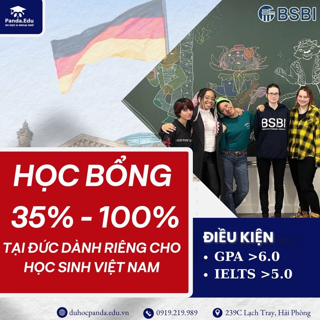 Học bổng 35% – 100% từ BSBI (Berlin School of Business and Innovation) dành riêng cho sinh viên Việt Nam