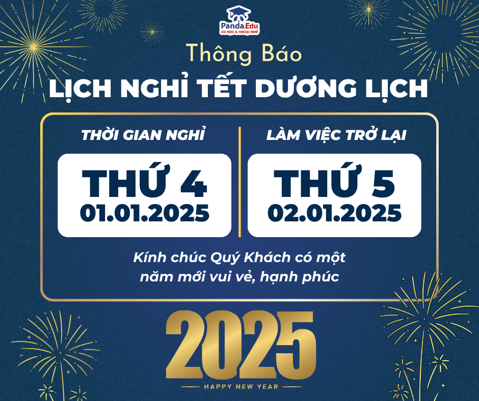 THÔNG BÁO LỊCH NGHỈ TẾT DƯƠNG LỊCH 2024