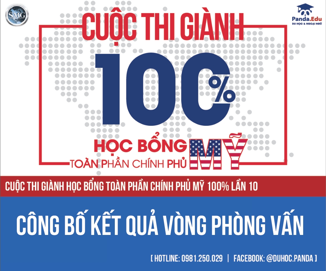 Công bố kết quả Vòng Phỏng Vấn Cuộc thi giành Học bổng toàn phần Chính phủ Mỹ (Lần 10)