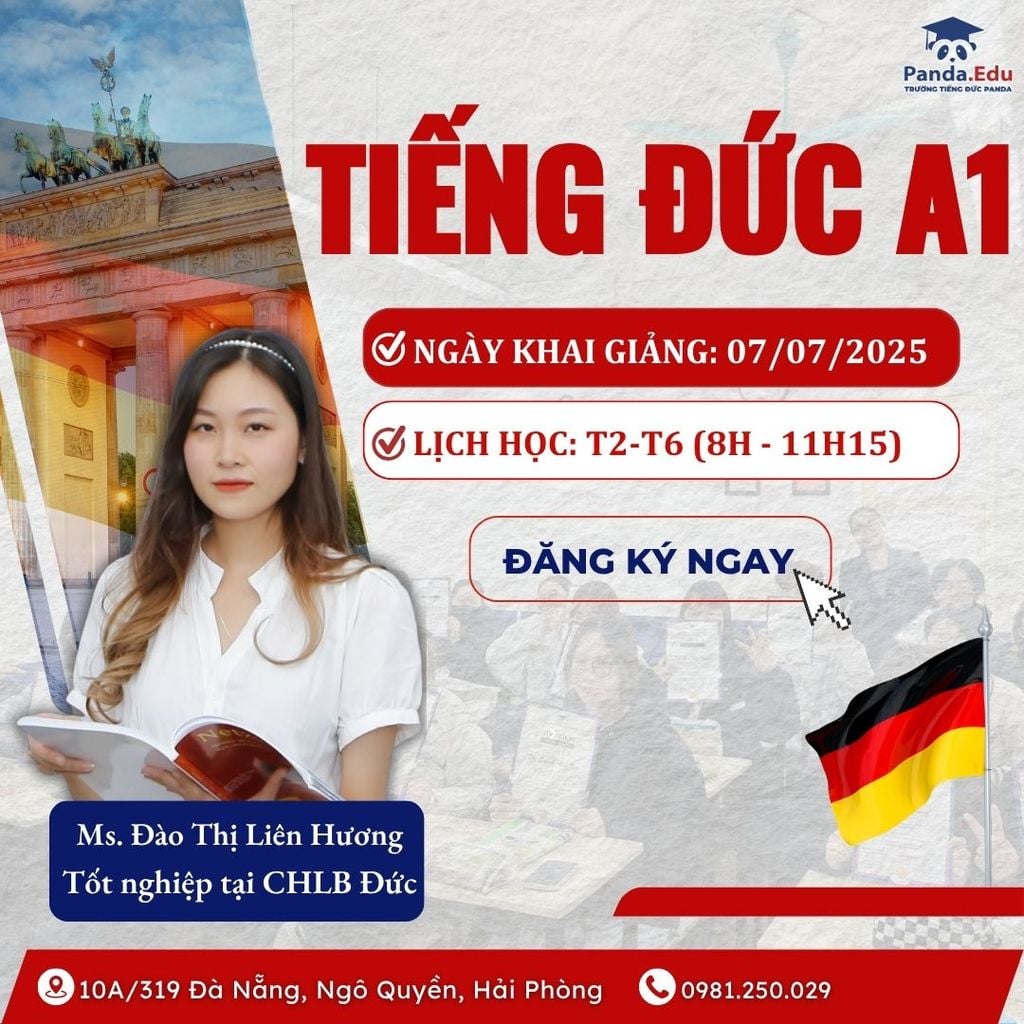 Khai giảng khóa học tiếng Đức A1 ngày 07/07/2025 tại PANDA