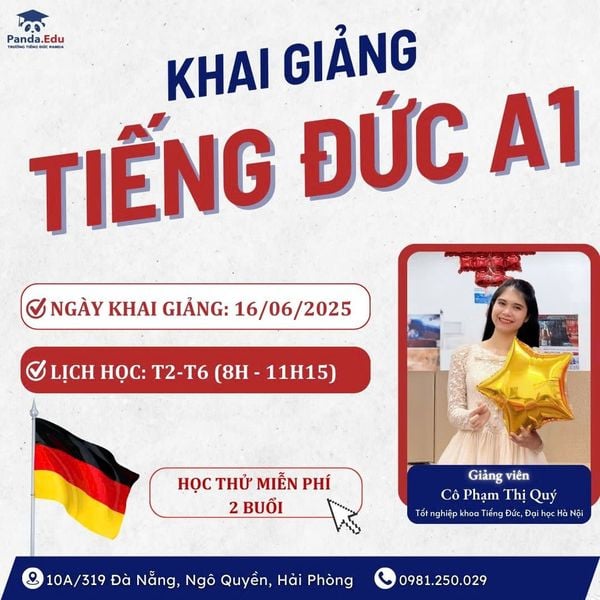 Khai giảng khóa học tiếng Đức A1 ngày 16/06/2025 tại PANDA