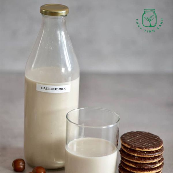 Chai thủy tinh tròn sữa 1000ml