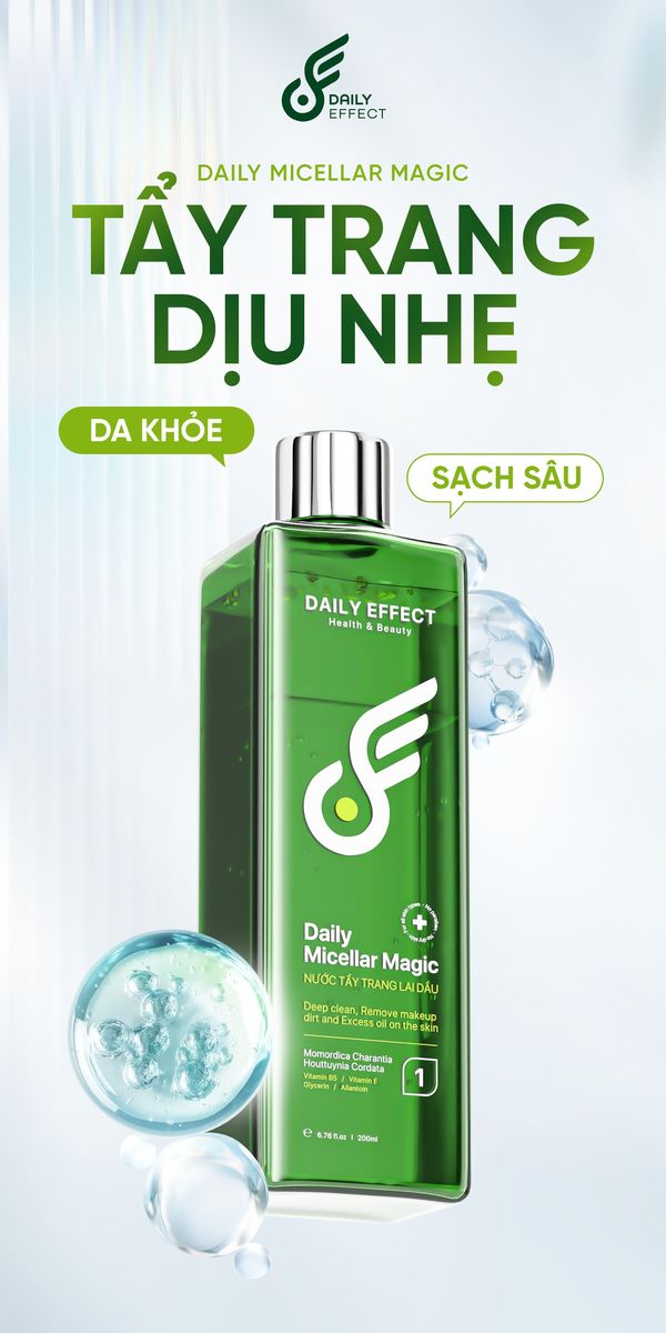 TẨY TRANG DỊU NHẸ, DA KHOẺ SẠCH SÂU