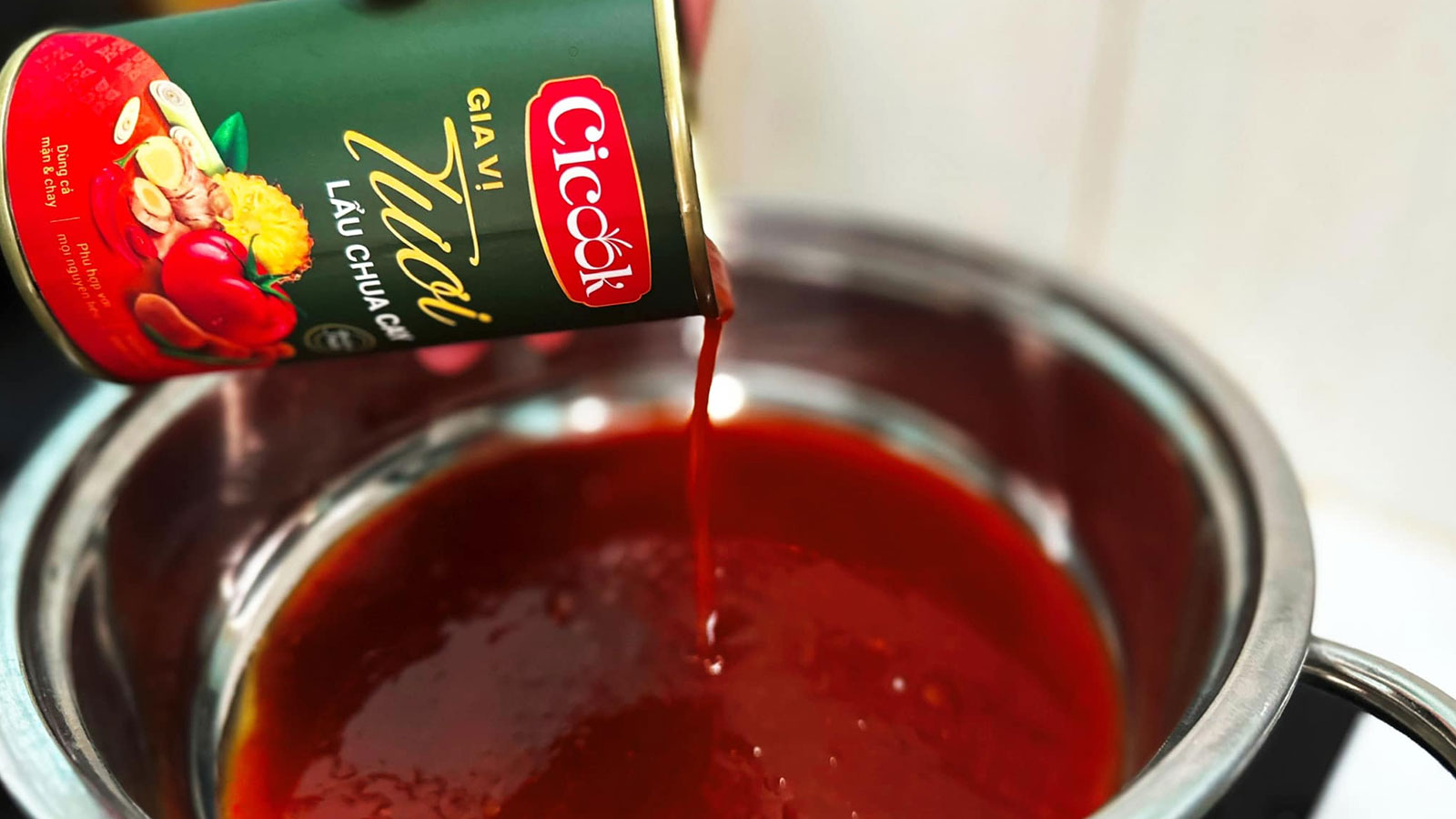 Nguyên liệu lẩu chua cay Cicook: bí quyết nồi lẩu chuẩn vị tại nhà