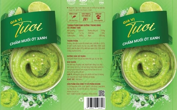 Công Bố Sản Phẩm: Gia Vị Tươi - Chấm Muối Ớt Xanh