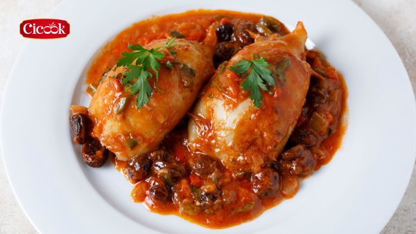 037 - MỰC NHỒI THỊT HẤP  XỐT CHUA CAY