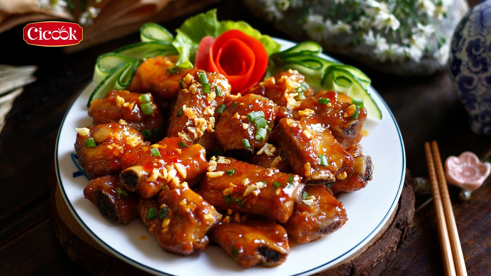 029 - SƯỜN NON CHIÊN XỐT CHUA CAY