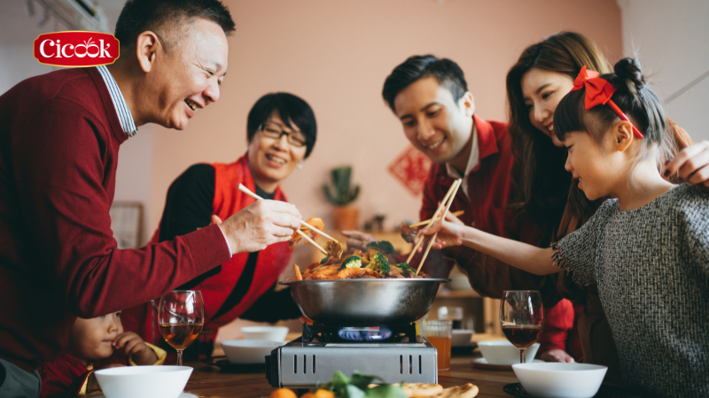 Cicook gia vị tươi tiện lợi cho tiệc tại nhà khi hội bạn tụ tập