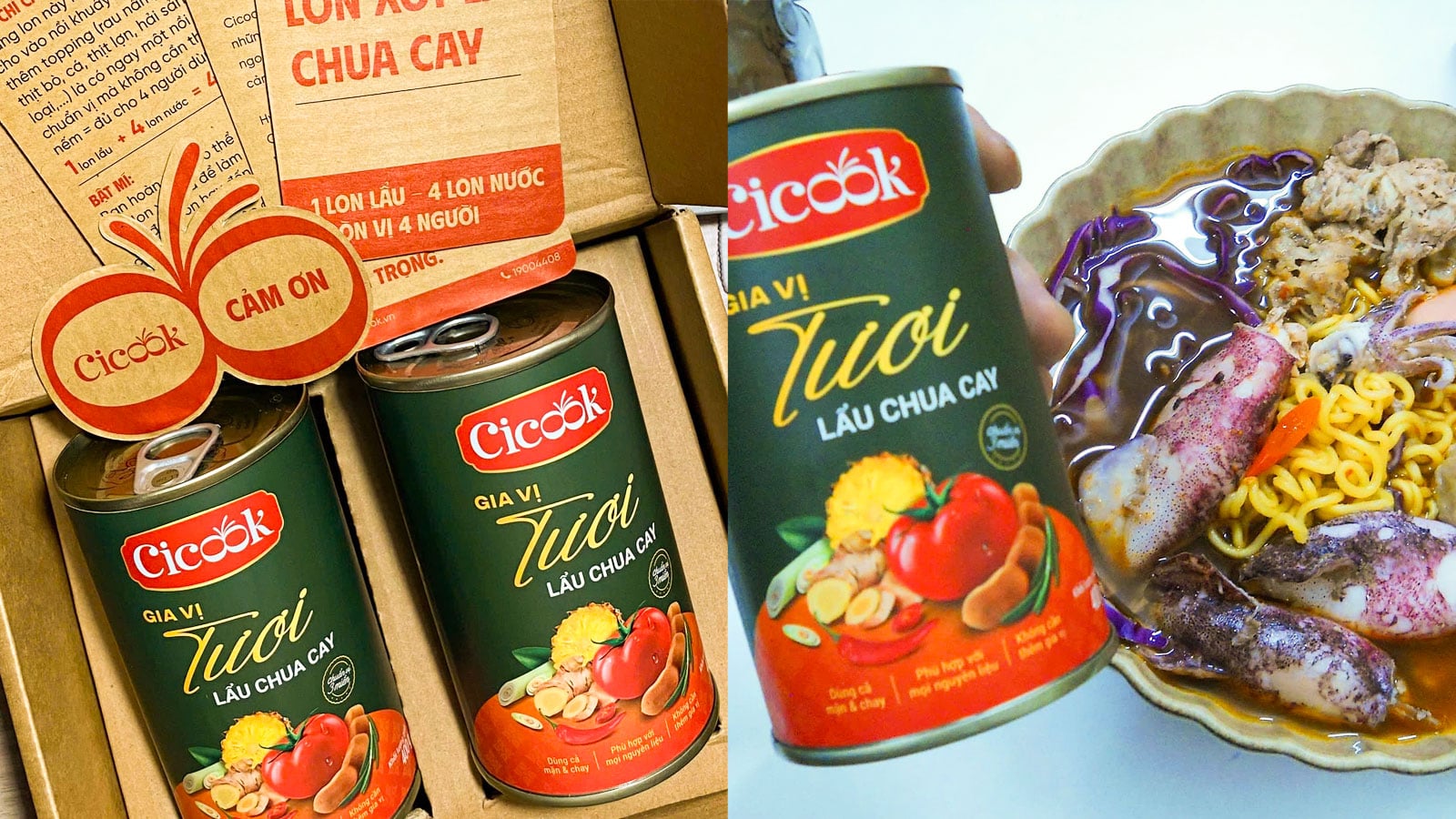 Lợi ích khi dùng lon xốt lẩu chua cay cicook: tiết kiệm thời gian, trọn vẹn hương vị