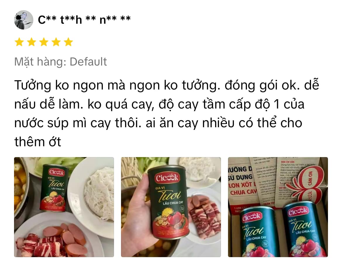 Trải nghiệm người dùng khi sử dụng nước cốt lẩu Cicook 3