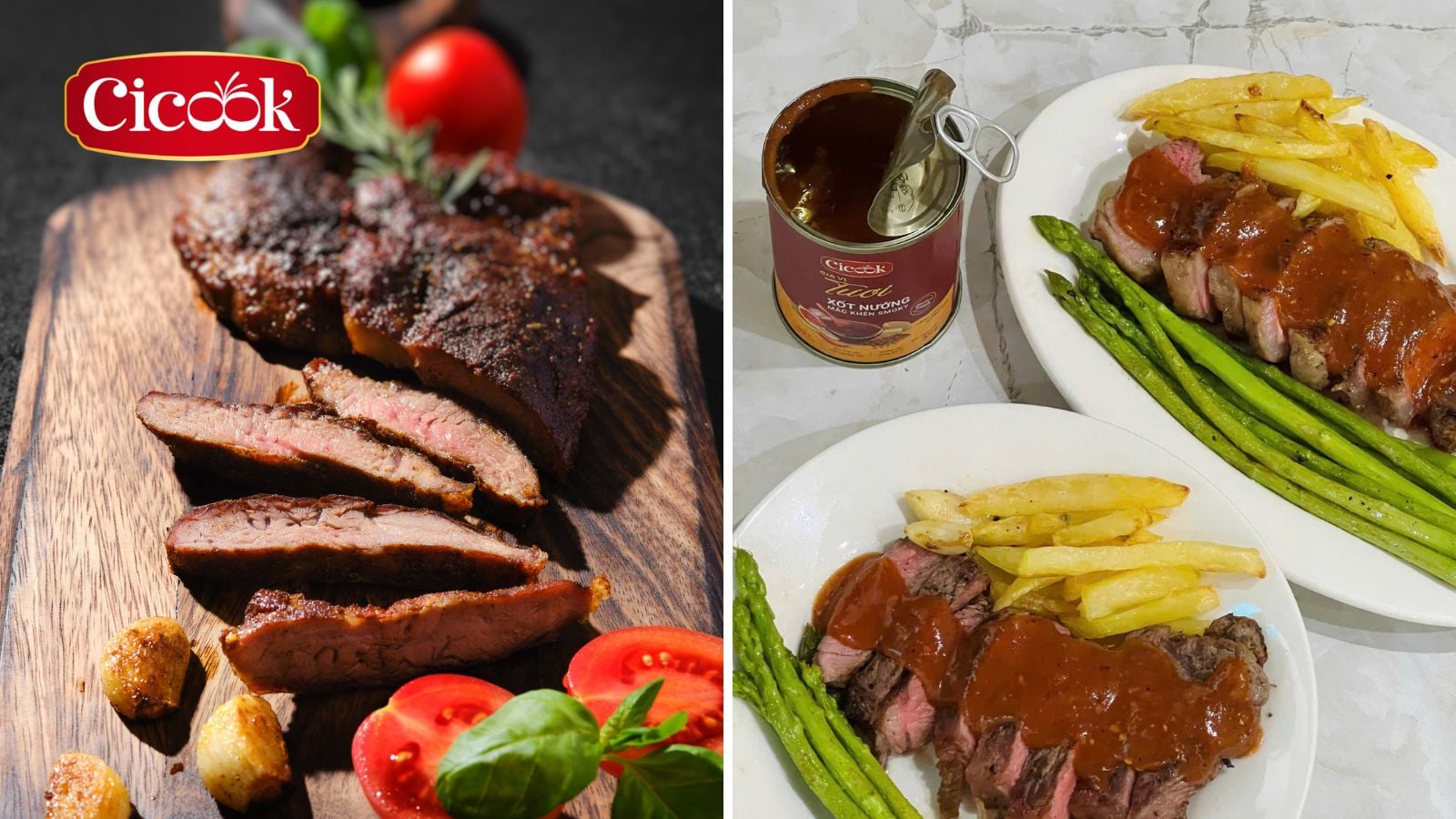 Sử dụng thăn bò hoặc lõi vai bò áp chảo làm món beefsteak