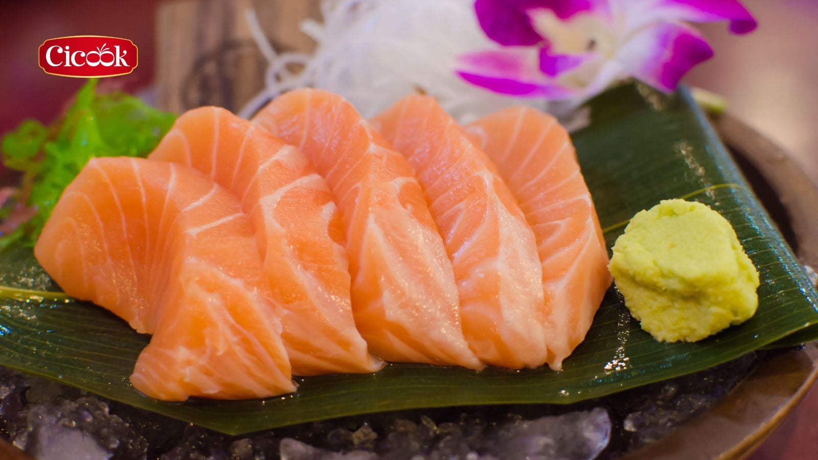 Món cá hồi ăn sống sashimi