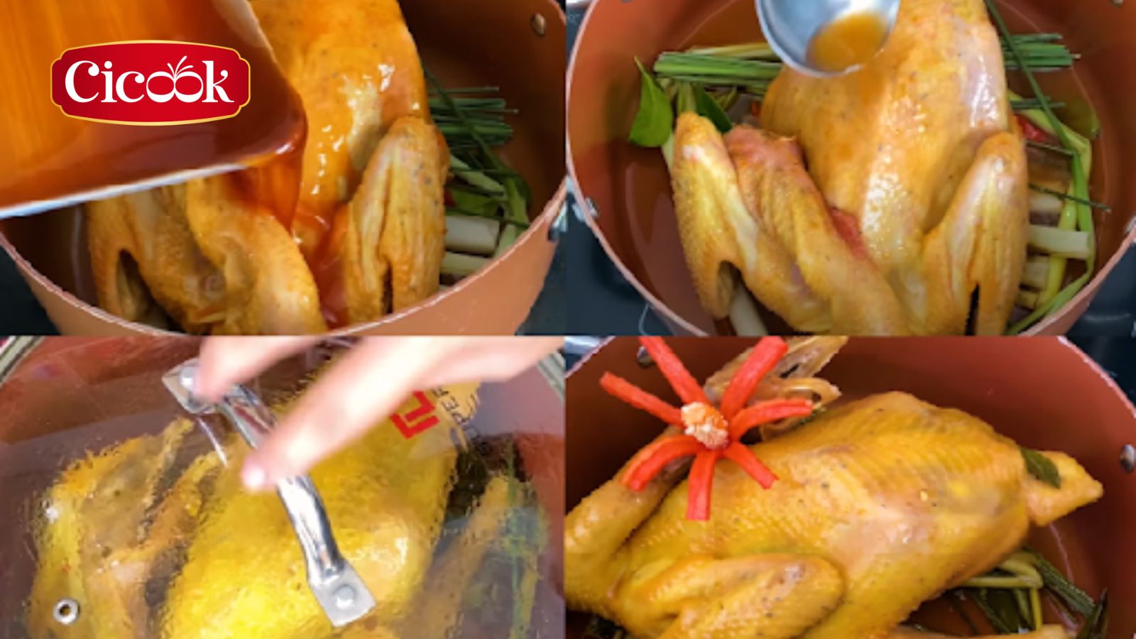 Cách bước thực hiện gà hấp chua cay