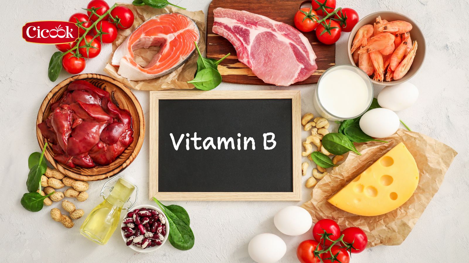 Vitamin nhóm B (B1, B2, B3, B6, B9, B12)