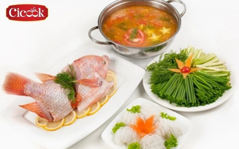 lẩu cá diêu hồng chua cay