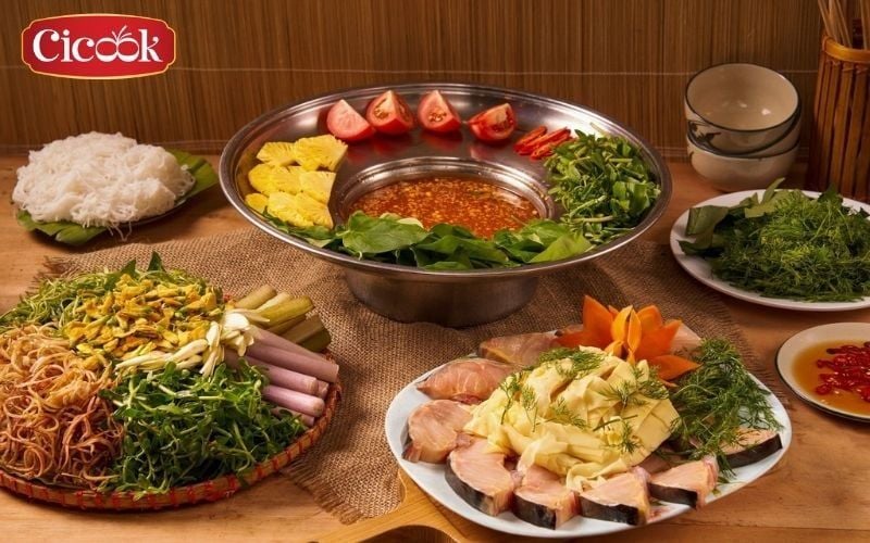 lẩu cá tầm chua cay